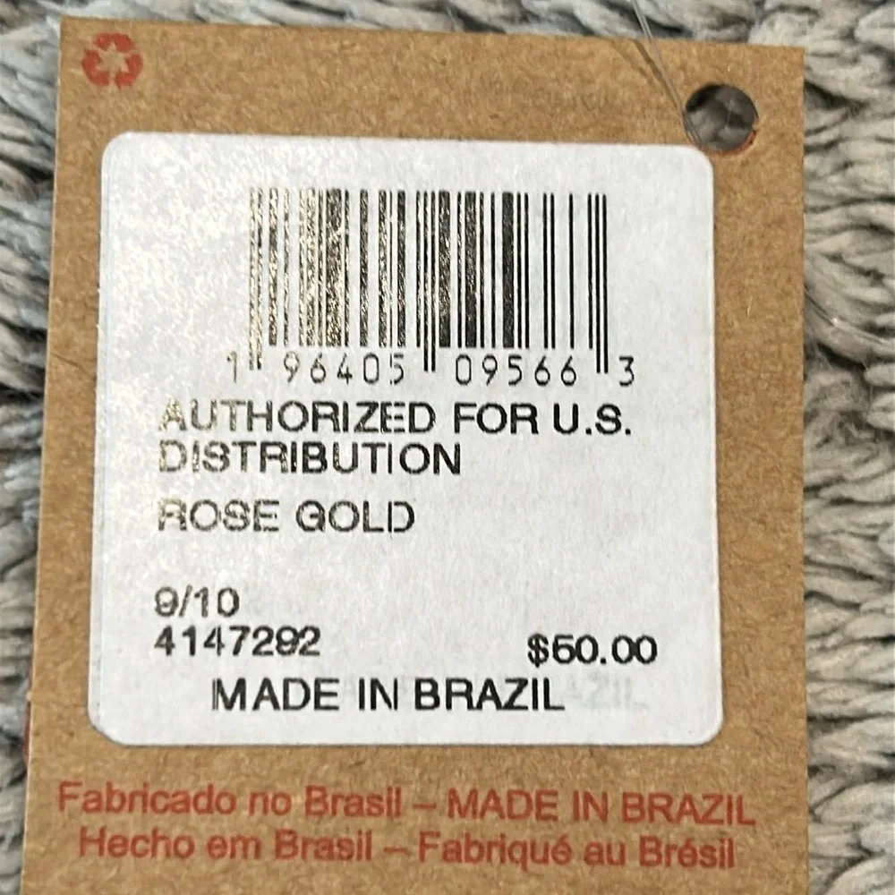 Havaianas Men's Rose Gold Flip Flops size 9/10 made in Brazil